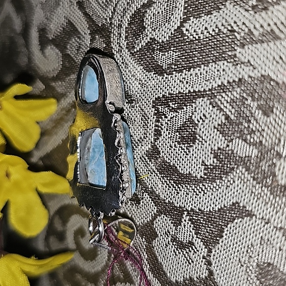 New Sterling silver Larimar pendant - Picture 5 of 8